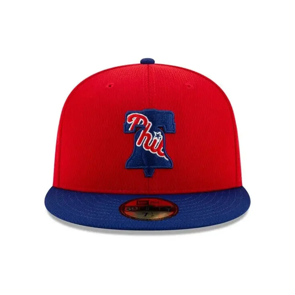 New Era Philadelphia Phillies Batting Practice MLB Bell Red 59FIFTY Fitted Hat 8